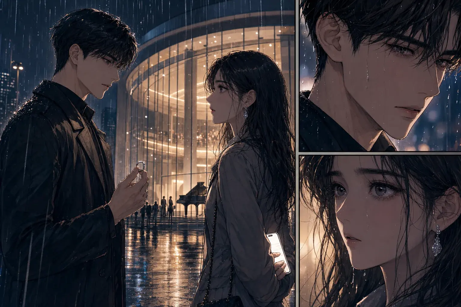 Rainy Manhwa Reunion AI Comic Example
